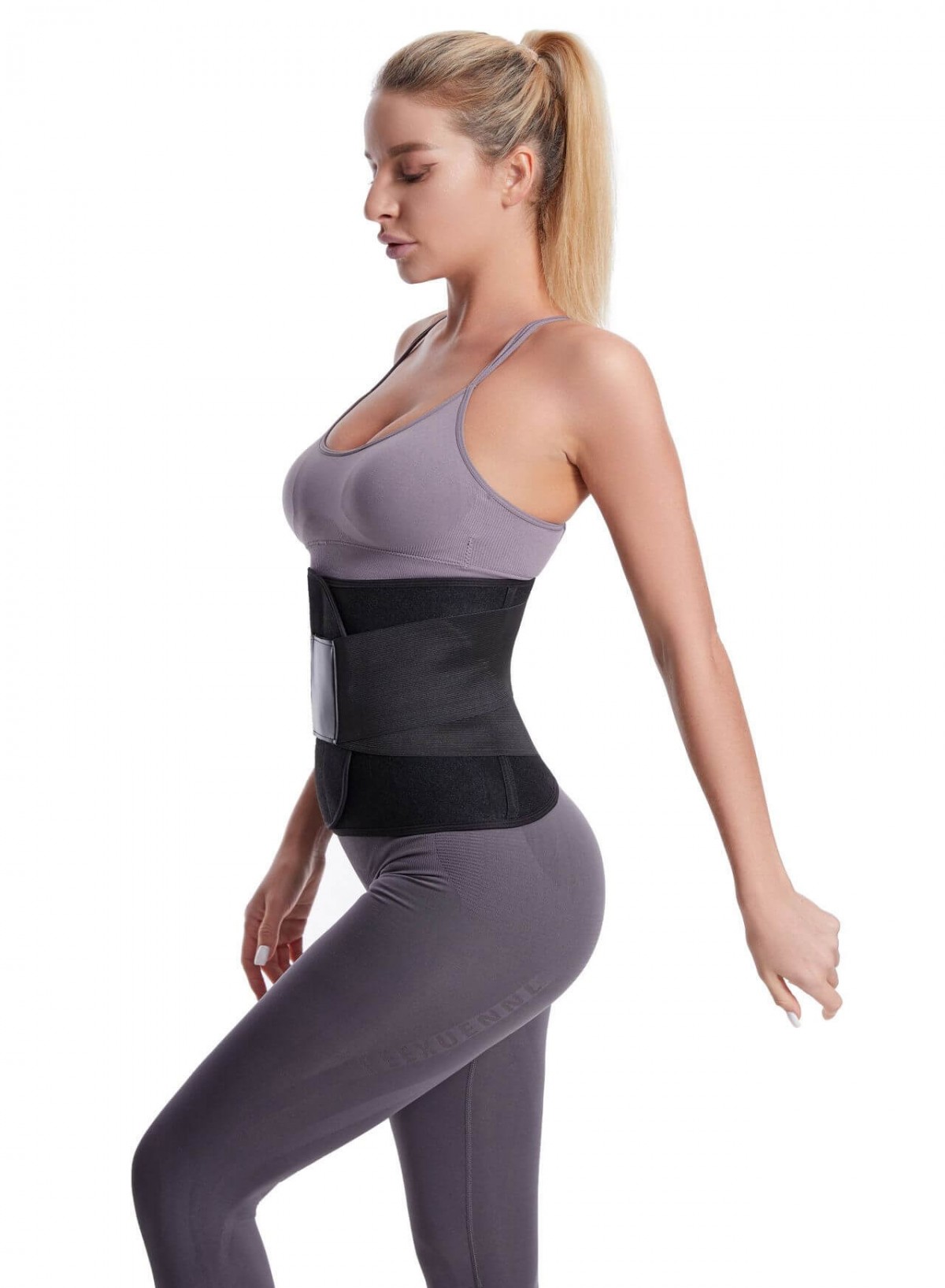 Black Postpartum Section Recovery Belt Binder Waist Trainer Wrap Body Shaper 