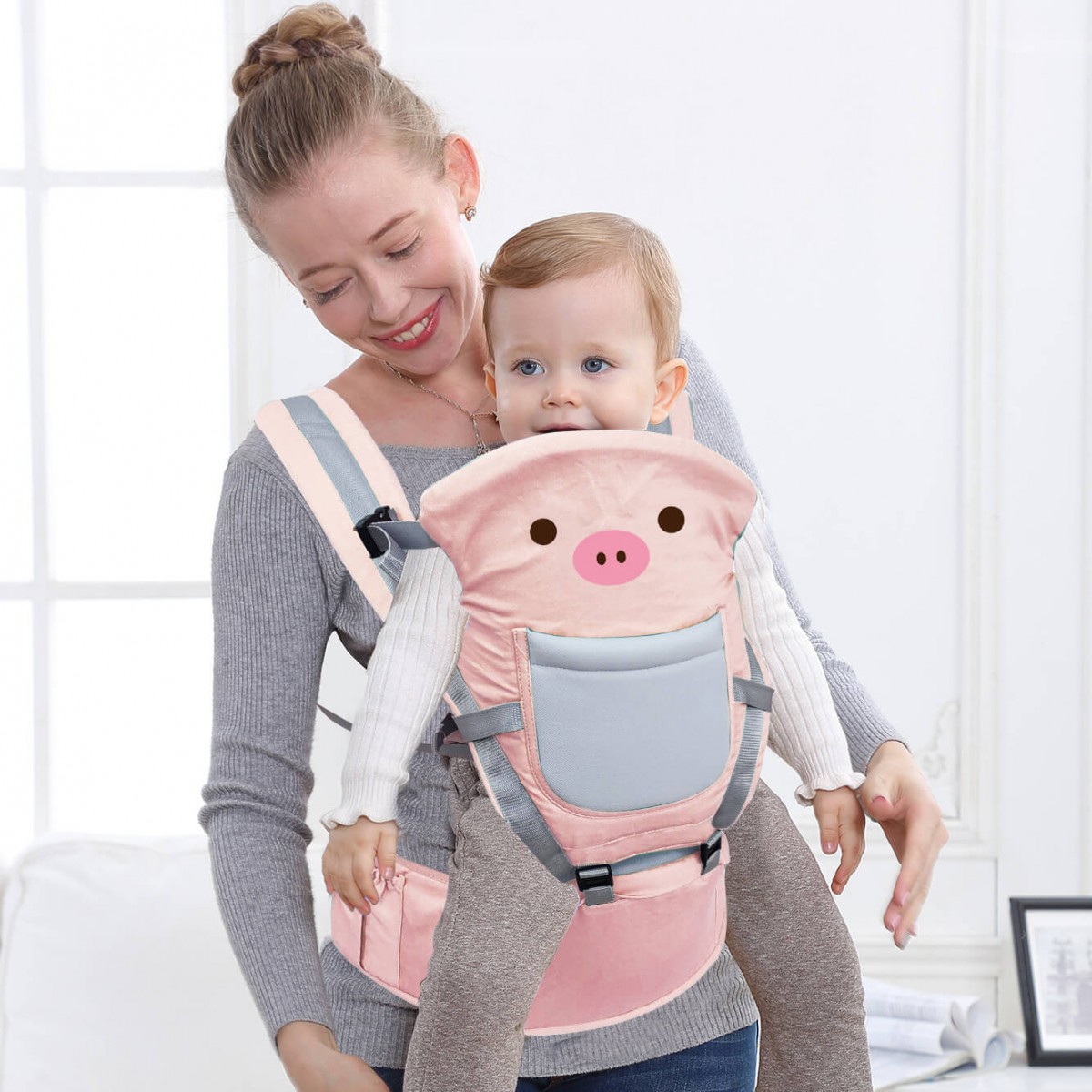 1 Cotton Baby Carrier Infant Comfort Backpack Buckle Sling Wrap