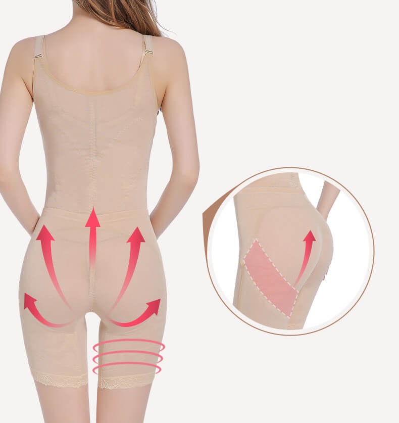 TININNA Women Full Body Shaper Bodyshaper Waist Cincher Thigh Reducer Slimming Bodysuit Shapewear Postpartum Recovery Thigh Reducer XL Nude 
