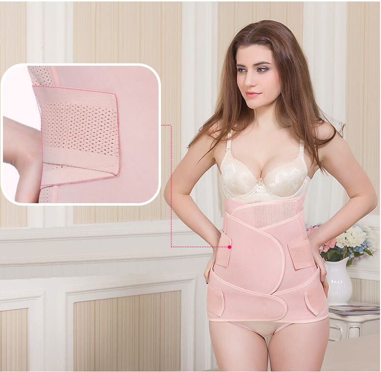 3 in 1 postpartum girdle belt - support breathable belly band after delivery tummy belt postpartum wrap for stomach and hips