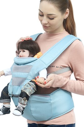 Baby Carrier Ergonomic - Soft Breathable Mesh Comfortable Baby Carrier - Front and Back Carrier with Head Support