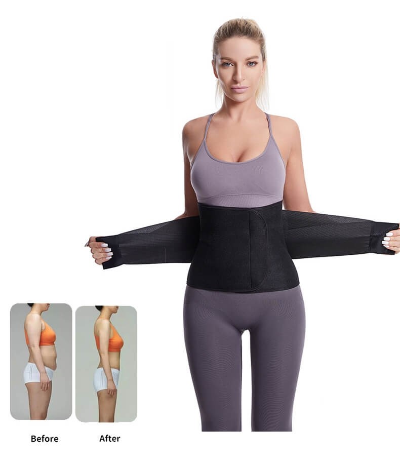 1 Ceinture Post Partum noire - Ceinture de récupération abdominale pour  césarienne - Soutien du dos Ventre Wrap Shapewear - Siamslim