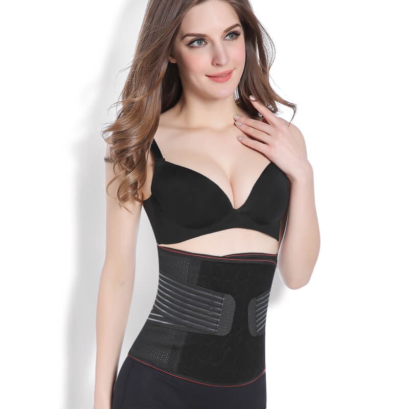 1 Ceinture Post Partum noire - Ceinture de récupération abdominale pour  césarienne - Soutien du dos Ventre Wrap Shapewear - Siamslim