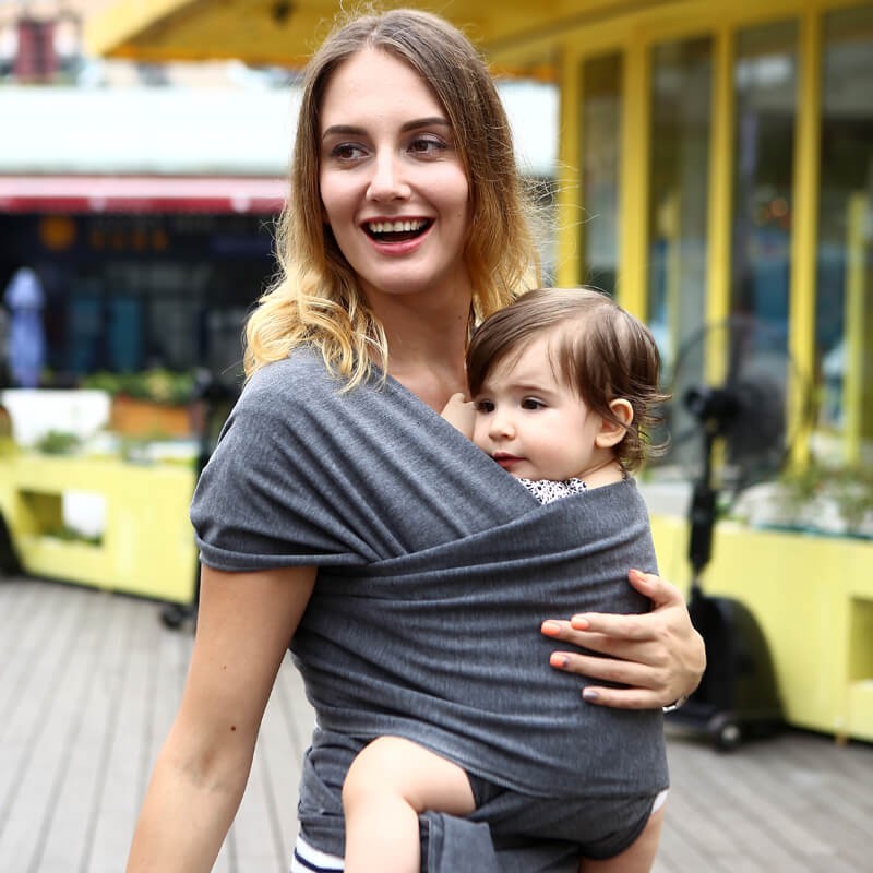 écharpe de portage ergonomique - sac à dos porte bébé - Porte bébé mains libres pour bébé, léger, respirant, douceur
