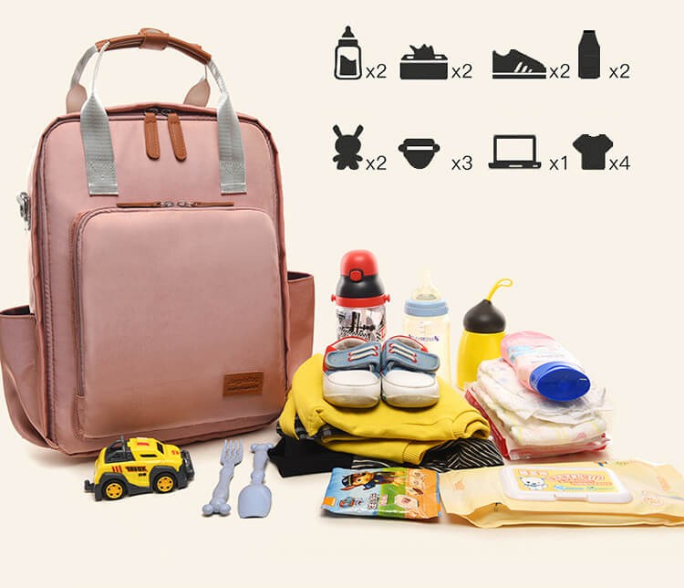 Zaino per pannolini - Zaini da viaggio per bebè premaman multifunzionali da viaggio, capienti, impermeabili ed eleganti
