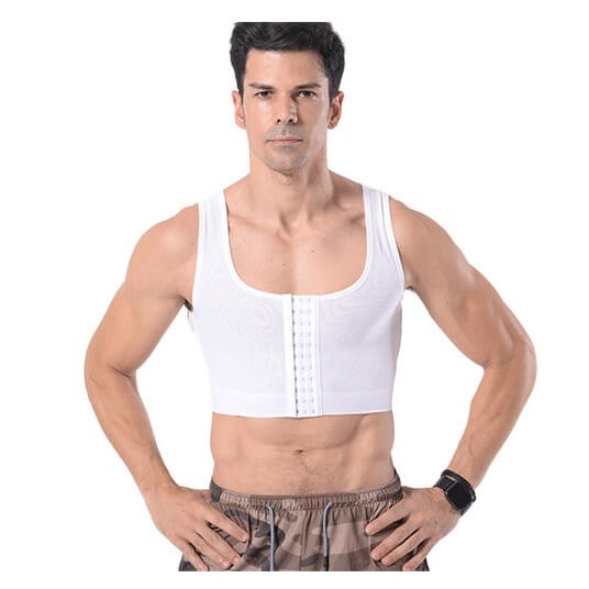 Men compression garment after Liposuction - surgery garments after Chest surgery