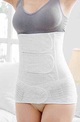 Bomull Hvit 3 i 1 postpartum Brukerstøtte Belt - Recovery Belly / midje / bekken Belte shapewear