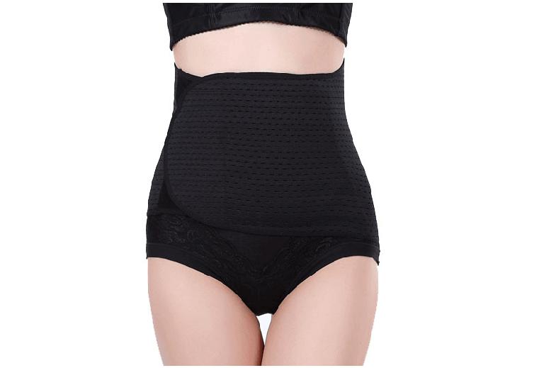 Postpartum velcro strip breathable belly band